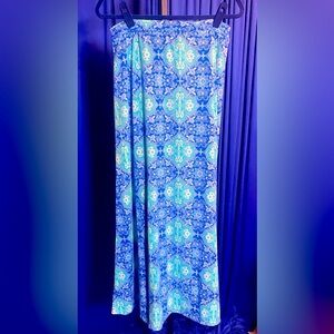 Boho Lavender Garden Mix & Co. Maxi Shirt